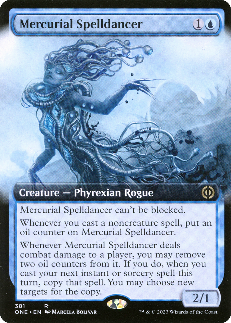 Mercurial Spelldancer (Extended Art) [Phyrexia: All Will Be One] MTG Single Magic: The Gathering    | Red Claw Gaming