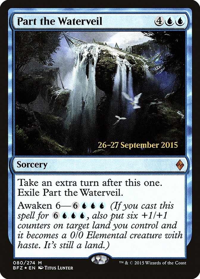 Part the Waterveil [Battle for Zendikar Prerelease Promos] MTG Single Magic: The Gathering    | Red Claw Gaming