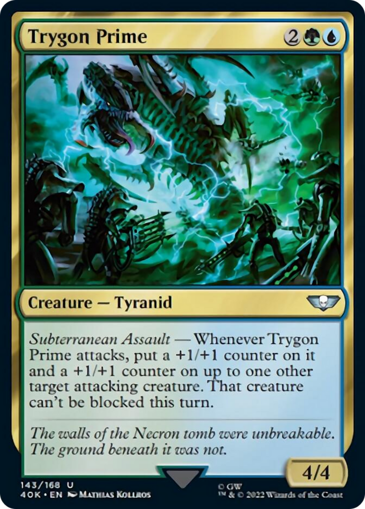 Trygon Prime (Surge Foil) [Warhammer 40,000] MTG Single Magic: The Gathering    | Red Claw Gaming