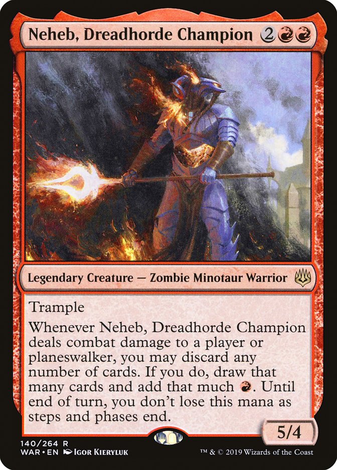 Neheb, Dreadhorde Champion [War of the Spark] MTG Single Magic: The Gathering    | Red Claw Gaming