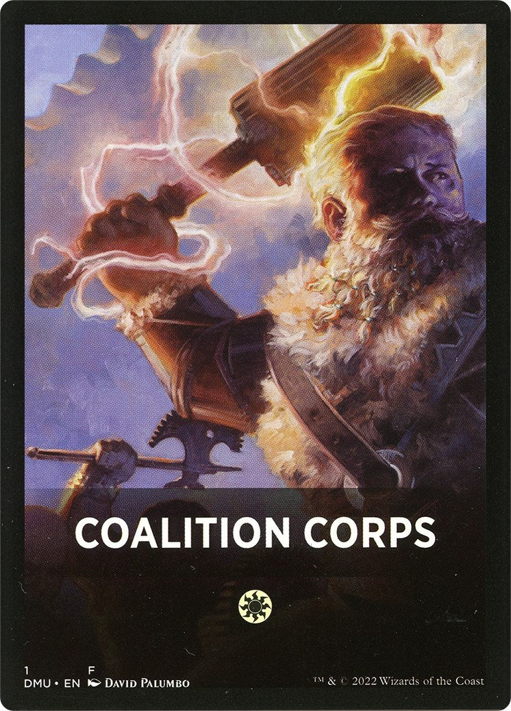 Coalition Corps Theme Card [Dominaria United Tokens] MTG Single Magic: The Gathering    | Red Claw Gaming