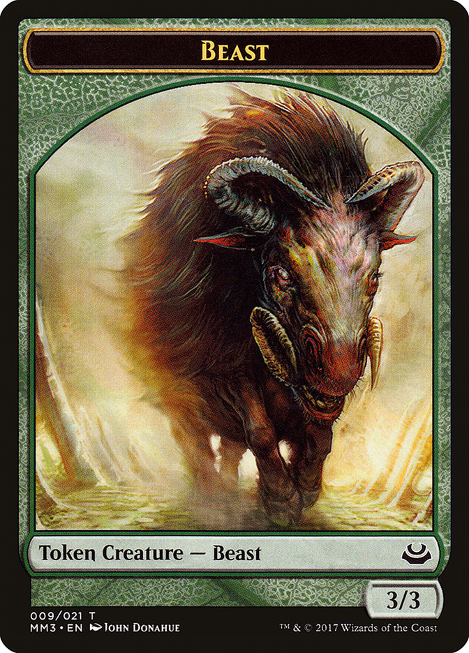 Beast Token (009/021) [Modern Masters 2017 Tokens] MTG Single Magic: The Gathering    | Red Claw Gaming