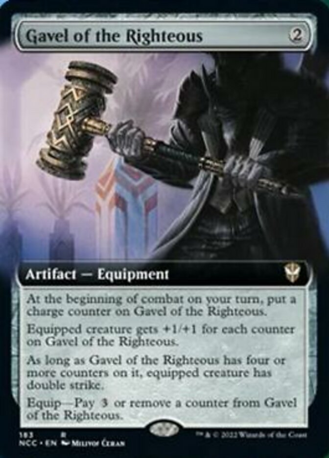 Gavel of the Righteous (Extended Art) [Streets of New Capenna Commander] MTG Single Magic: The Gathering    | Red Claw Gaming