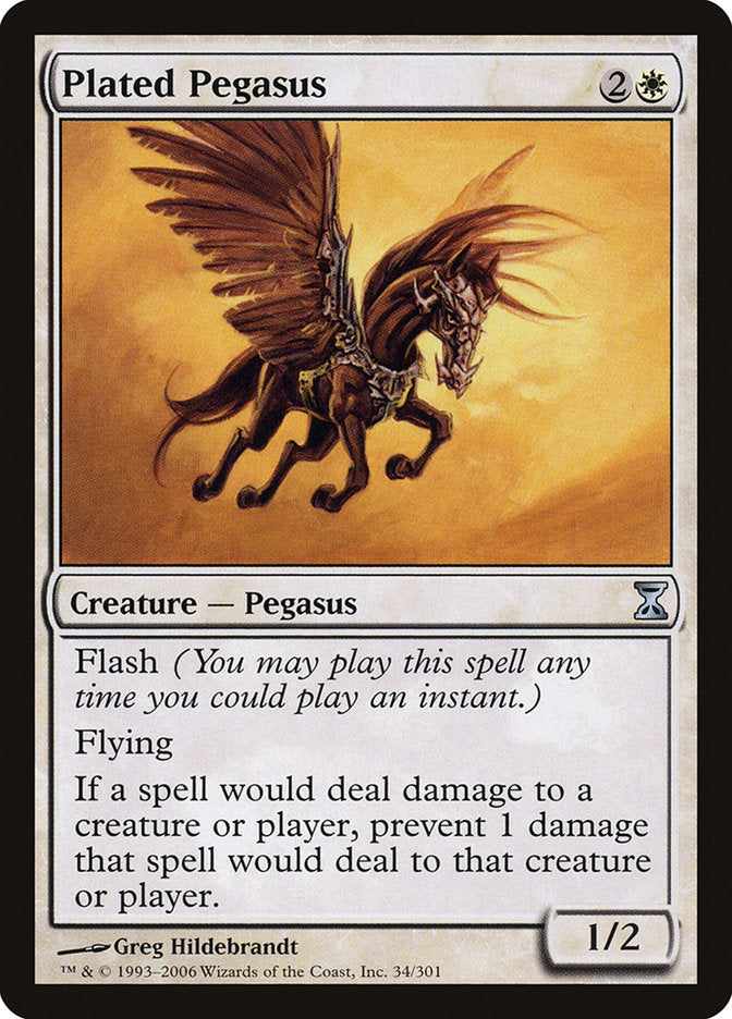 Plated Pegasus [Time Spiral] MTG Single Magic: The Gathering    | Red Claw Gaming