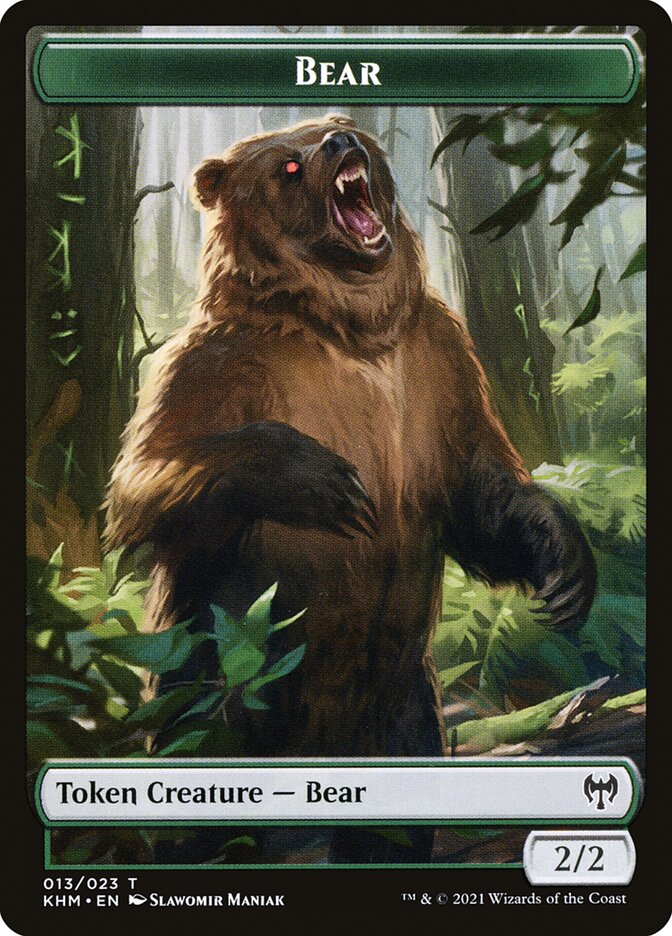 Treasure // Bear Double-Sided Token [Kaldheim Tokens] MTG Single Magic: The Gathering    | Red Claw Gaming