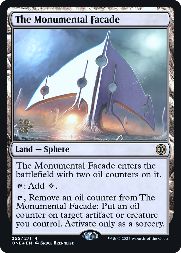 The Monumental Facade [Phyrexia: All Will Be One Prerelease Promos] MTG Single Magic: The Gathering    | Red Claw Gaming