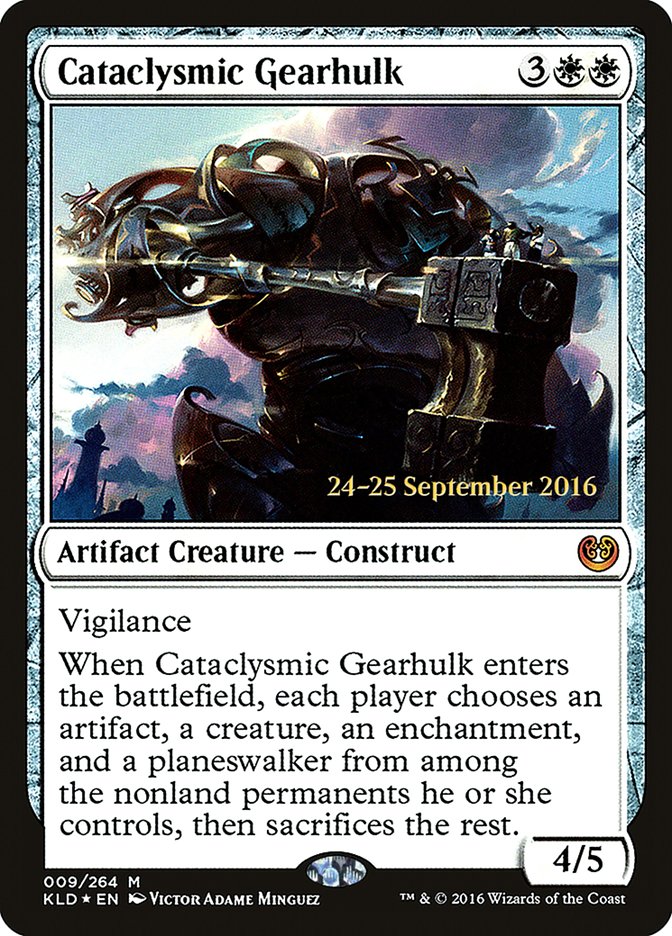 Cataclysmic Gearhulk [Kaladesh Prerelease Promos] MTG Single Magic: The Gathering    | Red Claw Gaming