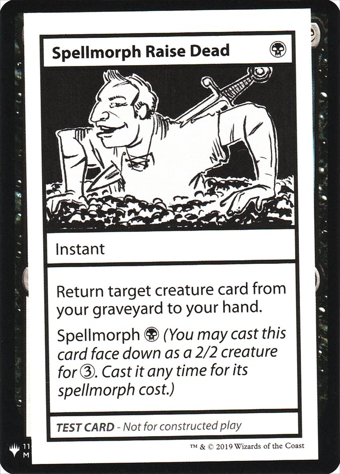 Spellmorph Raise Dead [Mystery Booster Playtest Cards] MTG Single Magic: The Gathering    | Red Claw Gaming