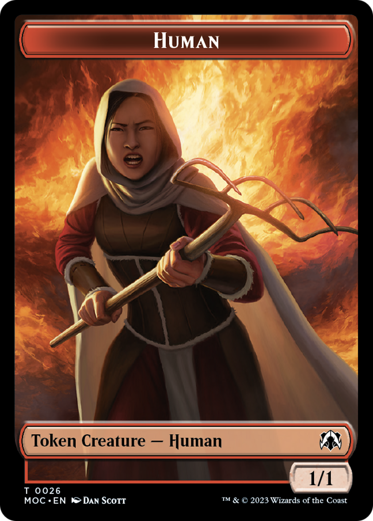 Tentacle // Human (26) Double-Sided Token [March of the Machine Commander Tokens] MTG Single Magic: The Gathering    | Red Claw Gaming