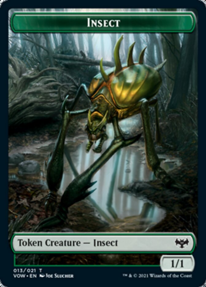 Insect // Spirit Cleric Double-Sided Token [Innistrad: Crimson Vow Tokens] MTG Single Magic: The Gathering    | Red Claw Gaming