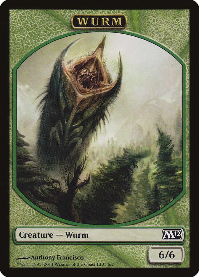 Wurm Token [Magic 2012 Tokens] MTG Single Magic: The Gathering    | Red Claw Gaming