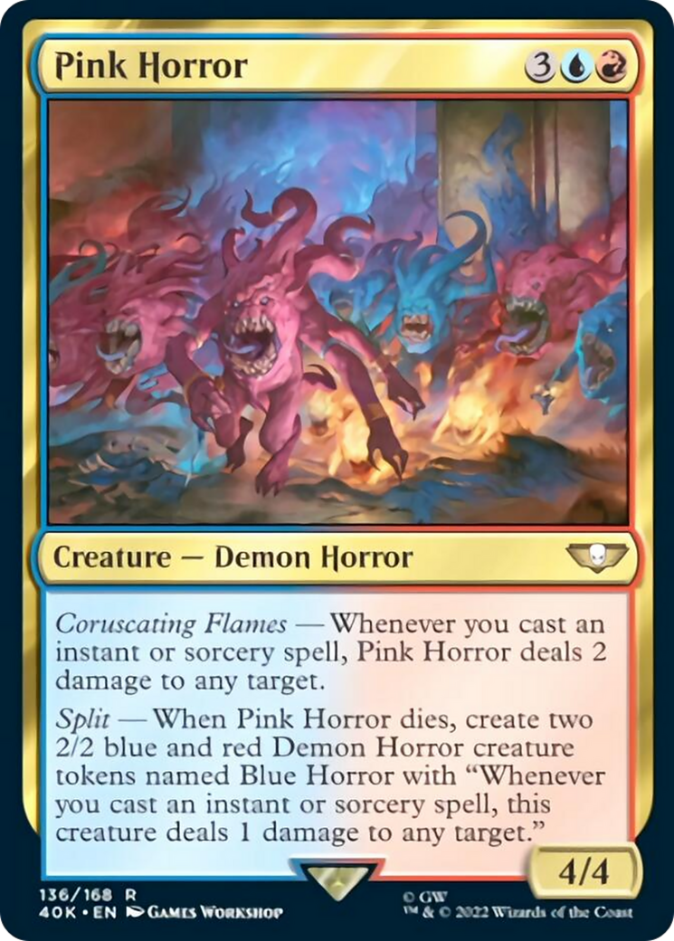 Pink Horror (Surge Foil) [Warhammer 40,000] MTG Single Magic: The Gathering    | Red Claw Gaming