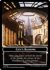 City's Blessing // Human Soldier Double-Sided Token [Murders at Karlov Manor Commander Tokens] MTG Single Magic: The Gathering    | Red Claw Gaming