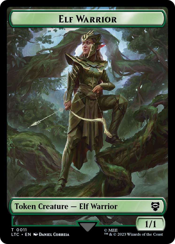 Elf Warrior // Insect Double Sided Token [The Lord of the Rings: Tales of Middle-Earth Commander Tokens] MTG Single Magic: The Gathering    | Red Claw Gaming