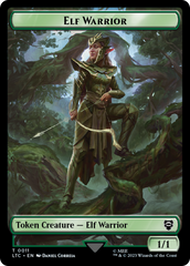Elf Warrior // Treasure Double Sided Token [The Lord of the Rings: Tales of Middle-Earth Commander Tokens] MTG Single Magic: The Gathering    | Red Claw Gaming