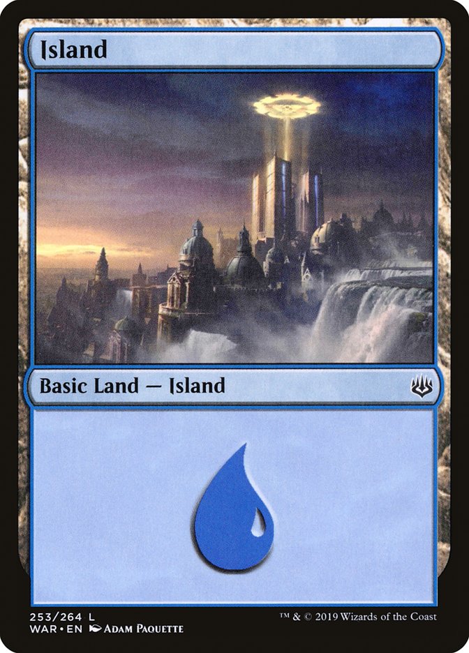 Island (253) [War of the Spark] MTG Single Magic: The Gathering    | Red Claw Gaming