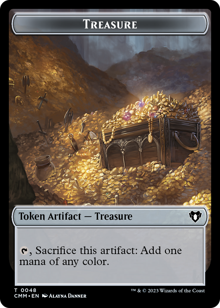 Treasure // Cat (0005) Double-Sided Token [Commander Masters Tokens] MTG Single Magic: The Gathering    | Red Claw Gaming