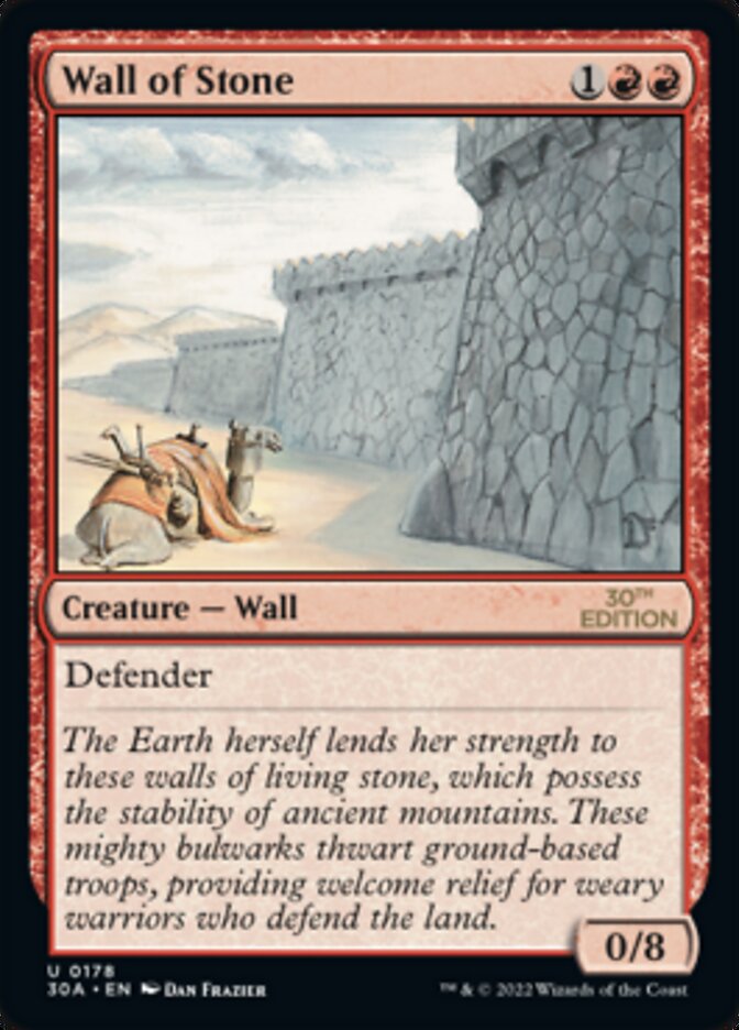 Wall of Stone [30th Anniversary Edition] MTG Single Magic: The Gathering    | Red Claw Gaming