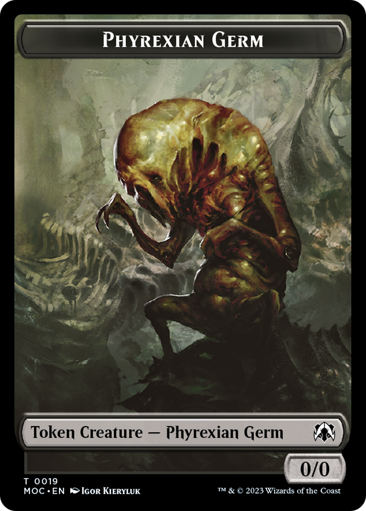 Phyrexian Germ // Myr Double-Sided Token [March of the Machine Commander Tokens] MTG Single Magic: The Gathering    | Red Claw Gaming