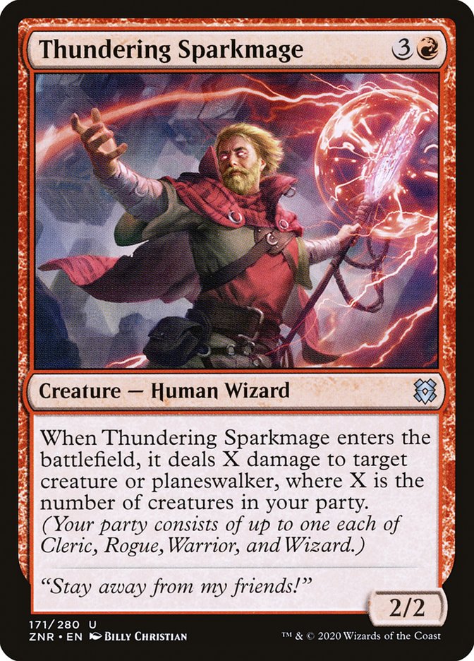 Thundering Sparkmage [Zendikar Rising] MTG Single Magic: The Gathering    | Red Claw Gaming