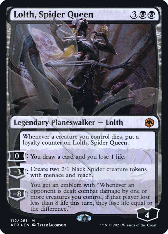 Lolth, Spider Queen (Ampersand Promo) [Dungeons & Dragons: Adventures in the Forgotten Realms Promos] MTG Single Magic: The Gathering    | Red Claw Gaming