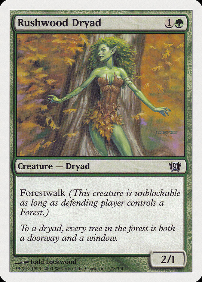 Rushwood Dryad [Eighth Edition] MTG Single Magic: The Gathering    | Red Claw Gaming