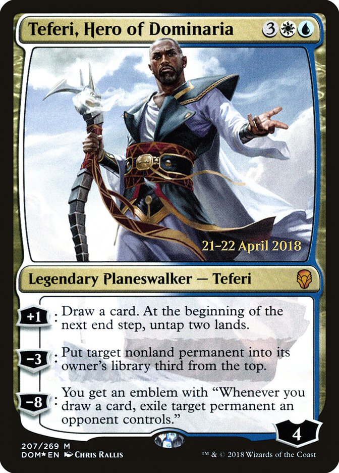 Teferi, Hero of Dominaria [Dominaria Prerelease Promos] MTG Single Magic: The Gathering    | Red Claw Gaming