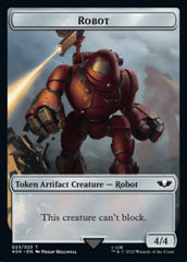 Astartes Warrior // Robot Double-Sided Token (Surge Foil) [Warhammer 40,000 Tokens] MTG Single Magic: The Gathering    | Red Claw Gaming