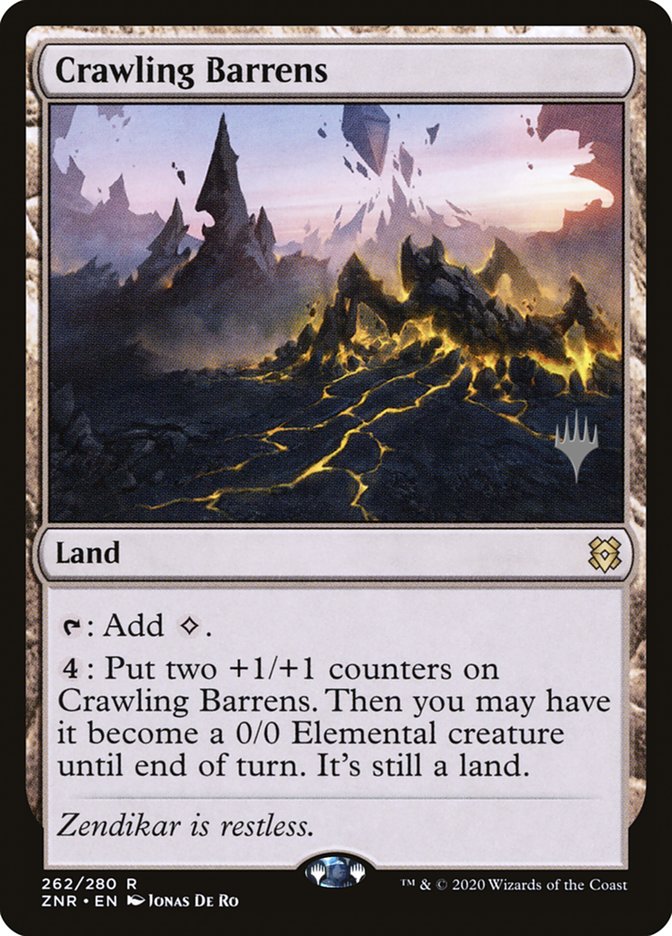 Crawling Barrens (Promo Pack) [Zendikar Rising Promos] MTG Single Magic: The Gathering    | Red Claw Gaming