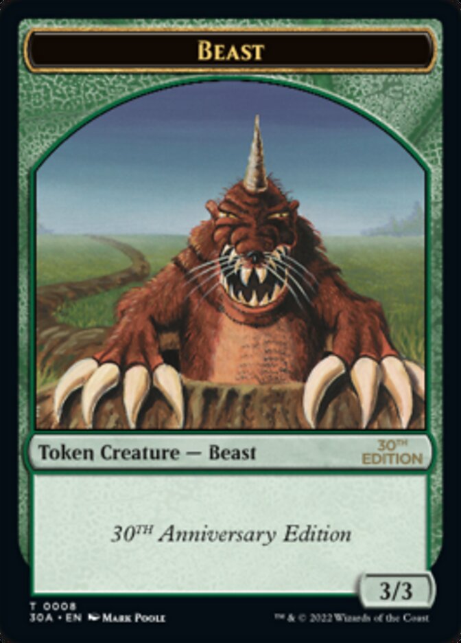 Beast Token [30th Anniversary Tokens] MTG Single Magic: The Gathering    | Red Claw Gaming