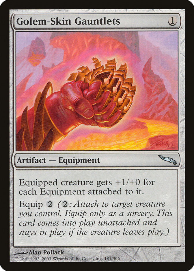 Golem-Skin Gauntlets [Mirrodin] MTG Single Magic: The Gathering    | Red Claw Gaming