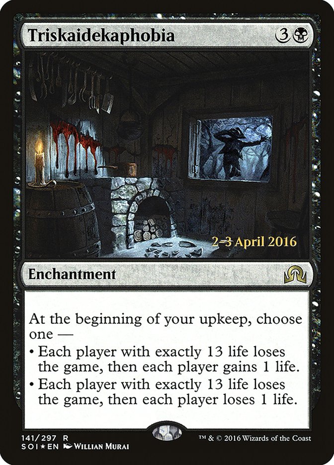 Triskaidekaphobia [Shadows over Innistrad Prerelease Promos] MTG Single Magic: The Gathering    | Red Claw Gaming