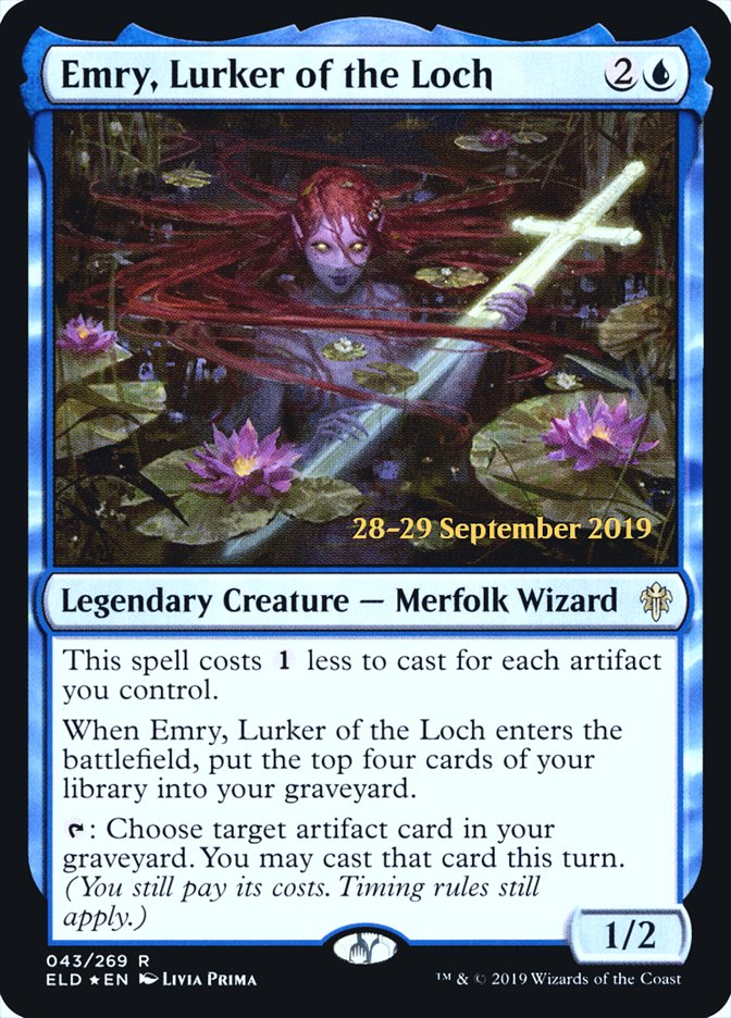 Emry, Lurker of the Loch [Throne of Eldraine Prerelease Promos] MTG Single Magic: The Gathering    | Red Claw Gaming