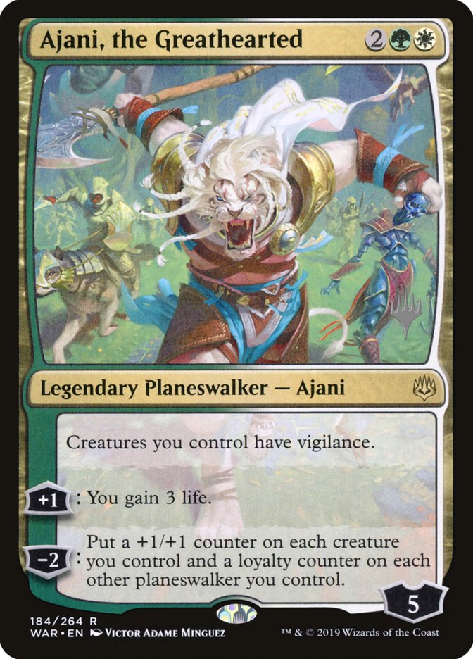 Ajani, the Greathearted (Promo Pack) [War of the Spark Promos] MTG Single Magic: The Gathering    | Red Claw Gaming