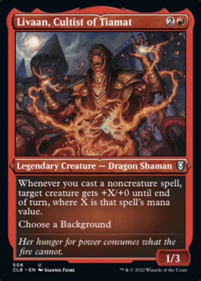 Livaan, Cultist of Tiamat (Foil Etched) [Commander Legends: Battle for Baldur's Gate] MTG Single Magic: The Gathering    | Red Claw Gaming