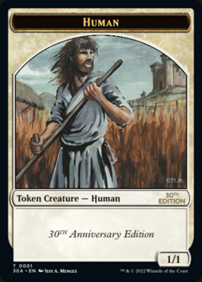 Human Token [30th Anniversary Tokens] MTG Single Magic: The Gathering    | Red Claw Gaming