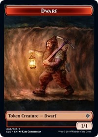 Dwarf // Food (17) Double-Sided Token [Throne of Eldraine Tokens] MTG Single Magic: The Gathering    | Red Claw Gaming