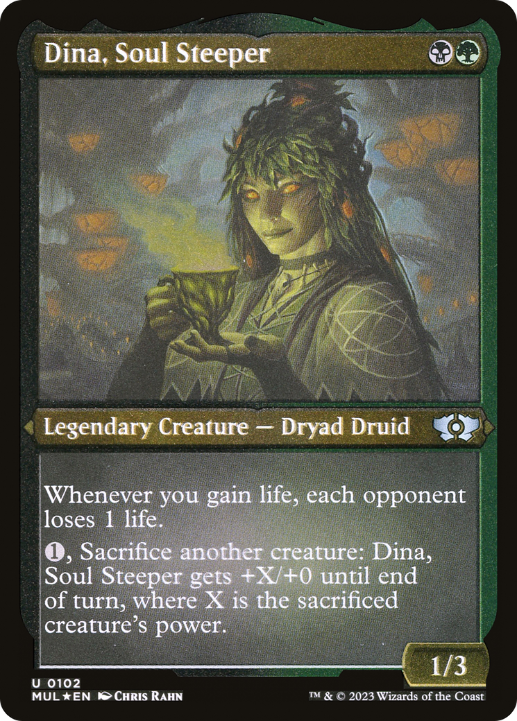 Dina, Soul Steeper (Foil Etched) [Multiverse Legends] MTG Single Magic: The Gathering    | Red Claw Gaming