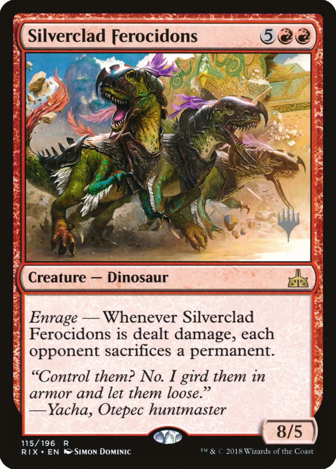 Silverclad Ferocidons (Promo Pack) [Rivals of Ixalan Promos] MTG Single Magic: The Gathering    | Red Claw Gaming