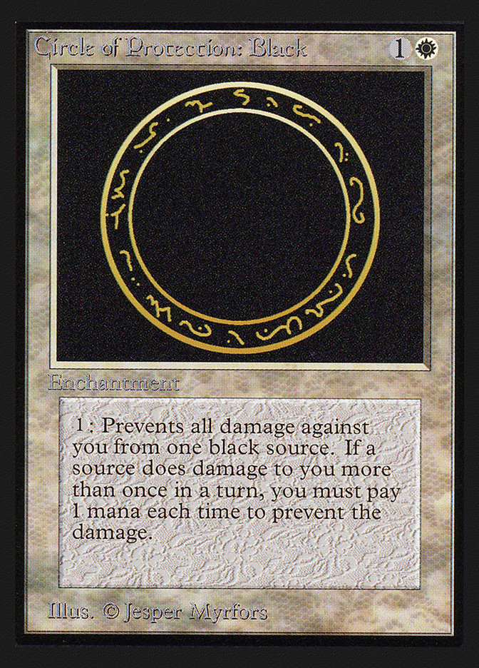 Circle of Protection: Black [International Collectors' Edition] MTG Single Magic: The Gathering    | Red Claw Gaming