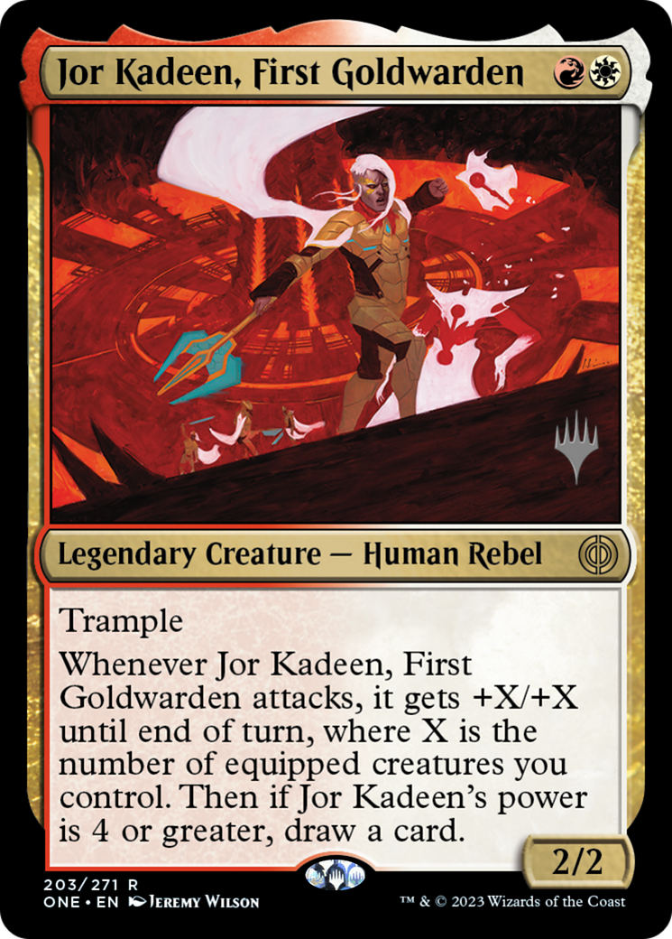 Jor Kadeen, First Goldwarden (Promo Pack) [Phyrexia: All Will Be One Promos] MTG Single Magic: The Gathering    | Red Claw Gaming