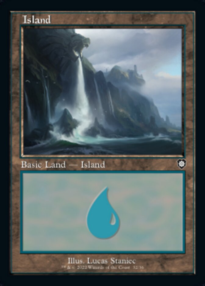 Island (032) (Retro) [The Brothers' War Commander] MTG Single Magic: The Gathering    | Red Claw Gaming