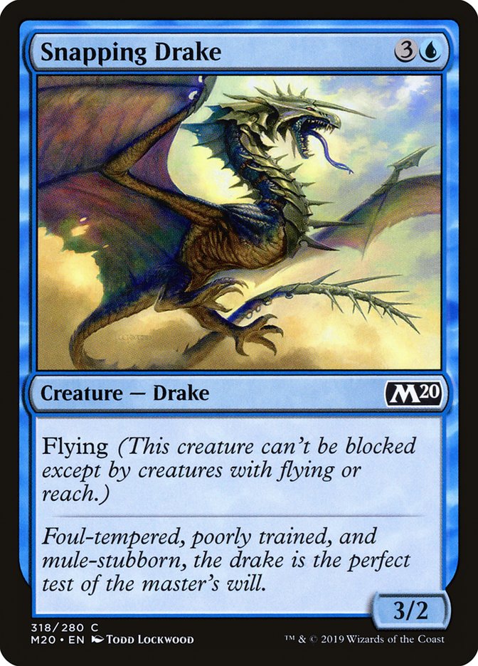 Snapping Drake [Core Set 2020] MTG Single Magic: The Gathering    | Red Claw Gaming