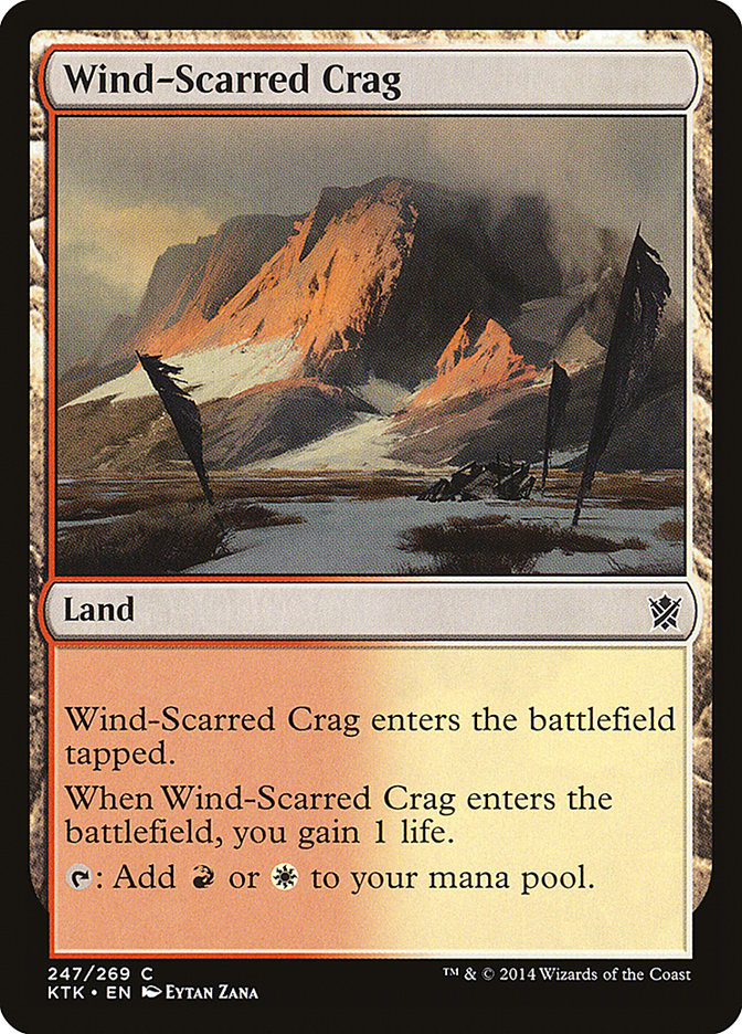 Wind-Scarred Crag [Khans of Tarkir] MTG Single Magic: The Gathering    | Red Claw Gaming