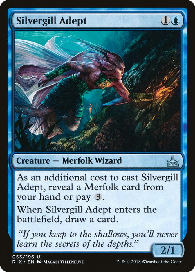 Silvergill Adept [Rivals of Ixalan] MTG Single Magic: The Gathering    | Red Claw Gaming