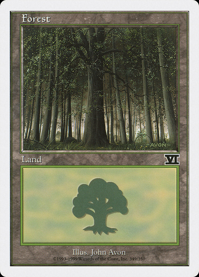 Forest (349) [Classic Sixth Edition] MTG Single Magic: The Gathering    | Red Claw Gaming