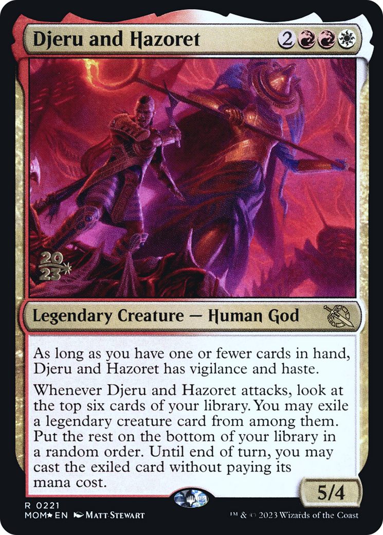 Djeru and Hazoret [March of the Machine Prerelease Promos] MTG Single Magic: The Gathering    | Red Claw Gaming