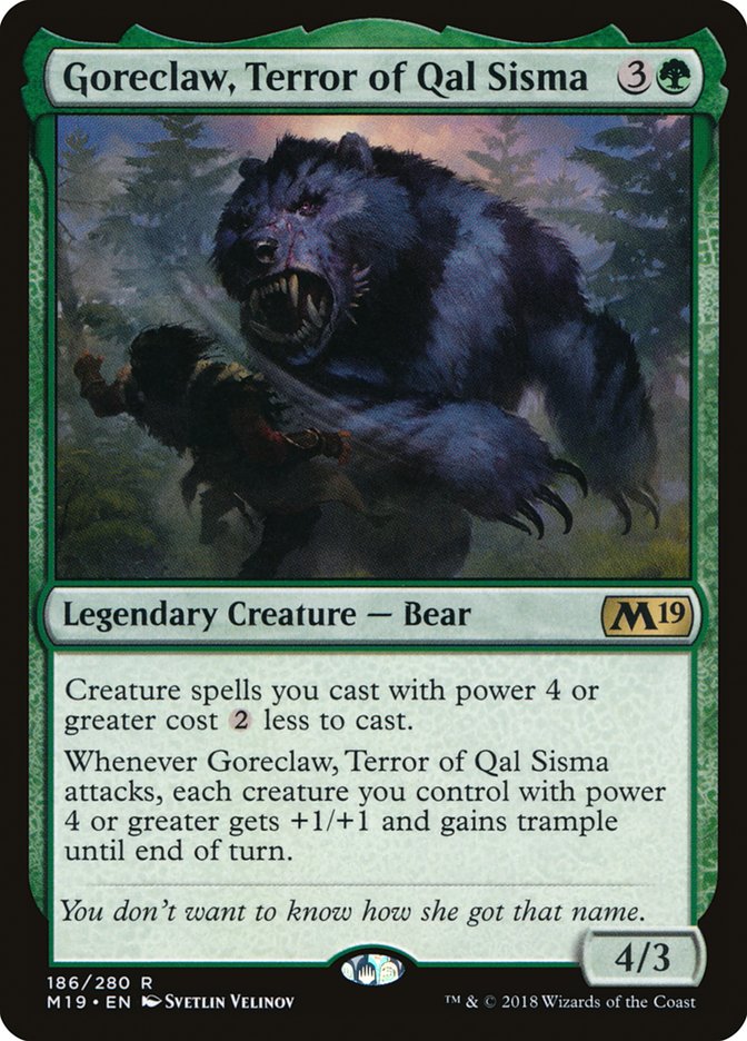 Goreclaw, Terror of Qal Sisma [Core Set 2019] MTG Single Magic: The Gathering    | Red Claw Gaming