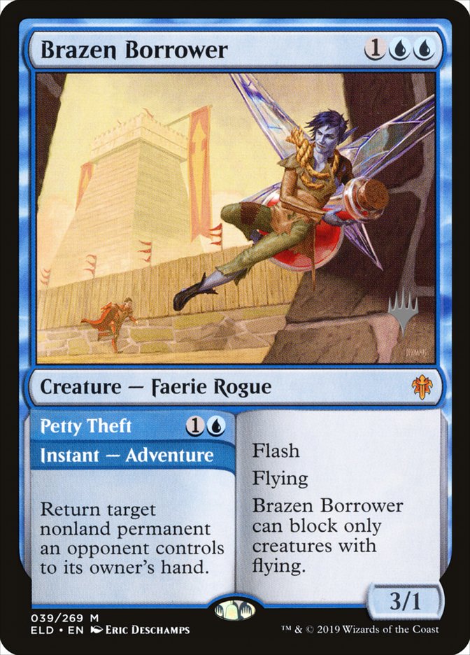 Brazen Borrower // Petty Theft (Promo Pack) [Throne of Eldraine Promos] MTG Single Magic: The Gathering    | Red Claw Gaming