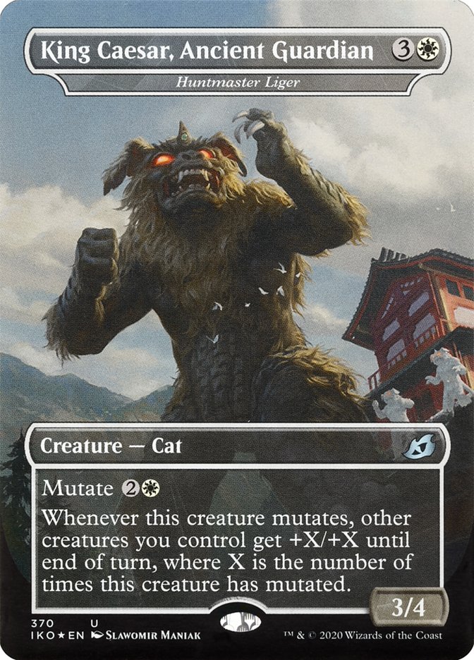 Huntmaster Liger - King Caesar, Ancient Guardian (Godzilla Series) [Ikoria: Lair of Behemoths] MTG Single Magic: The Gathering    | Red Claw Gaming